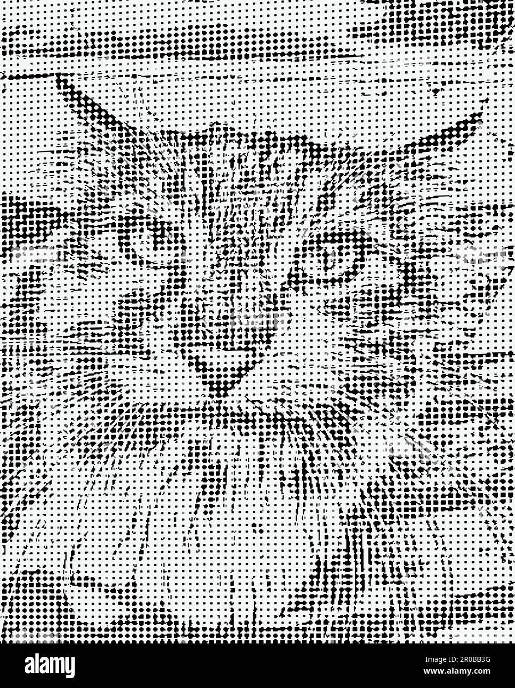 Vector image of a cat's head in halftone style.pixel art Stock Vector ...