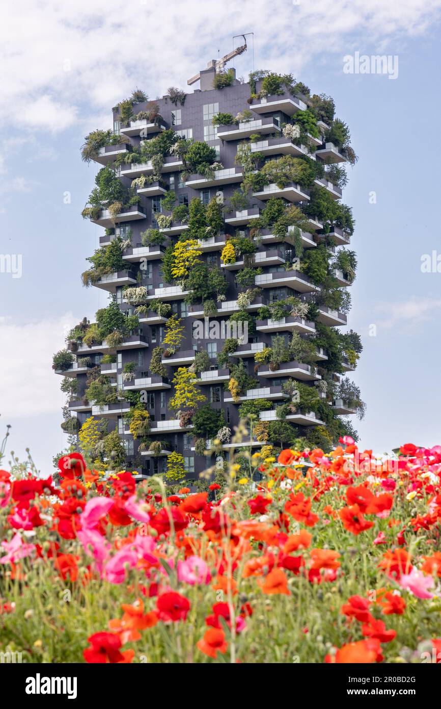 Milan, Italy - may 7 2023 - Milan Bosco Verticale with