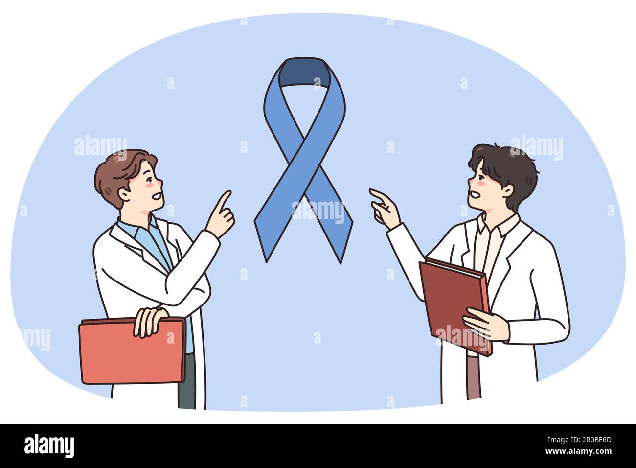 Male doctors discuss cancer diagnosis rise awareness to death disease