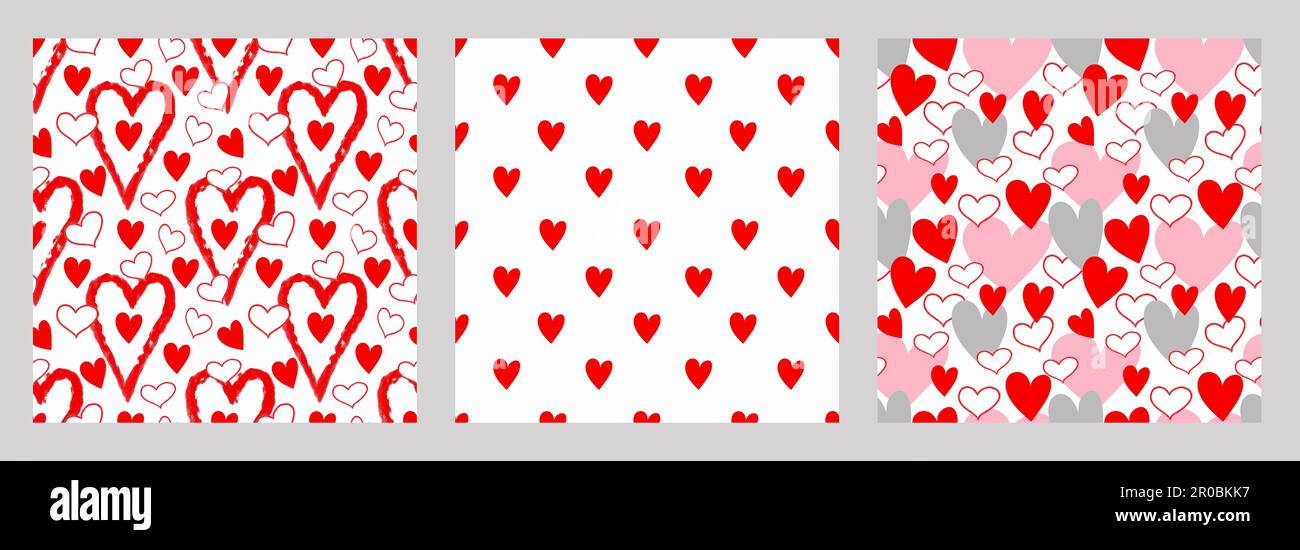 Seamless pattern with heart. Romantic background for Valentine's Day ...