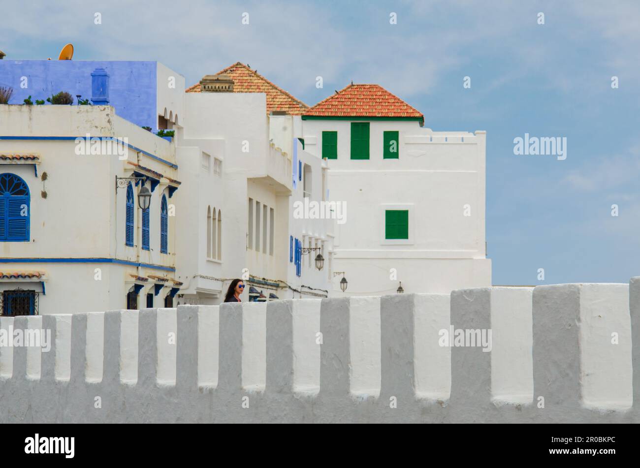 Traditional White berber houses in asilah, Morocco. asilah is a city i