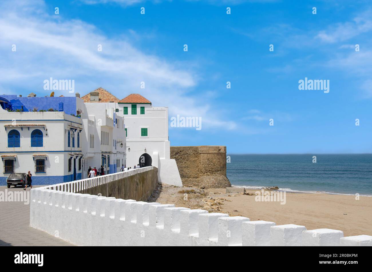 Traditional White berber houses in asilah, Morocco. asilah is a city i