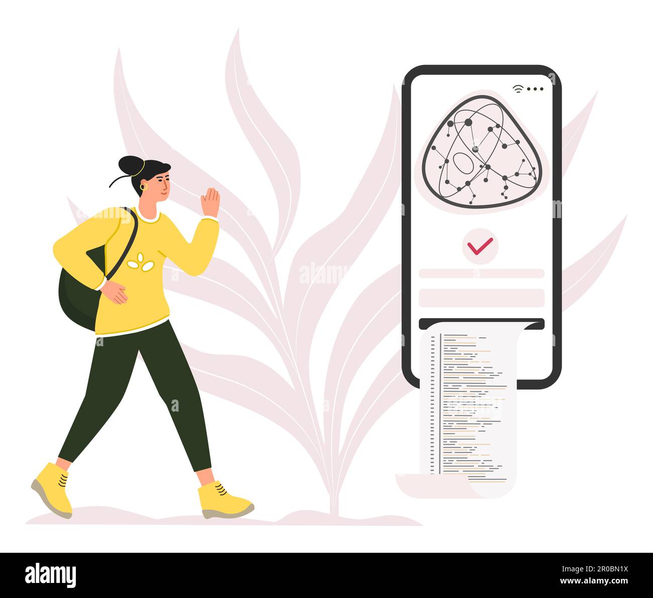 Person uses an artificial intelligence chatbot developed by OpenAI, smart AI to write project, thesis, term paper, technical documentation People usin Stock Vector
