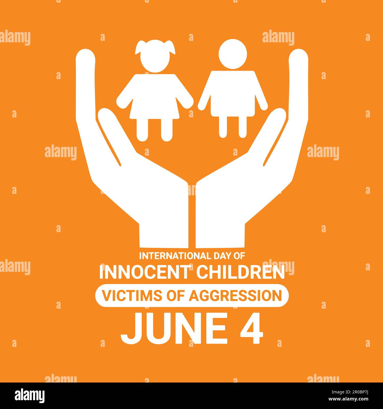International Day Of Innocent Children Victims Of Aggression. June 4. Vector  Illustration. Stock Vector