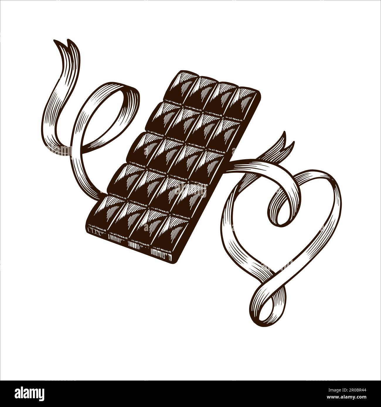 I love Chocolate, cacao and sweets. Concept art, heart shape for your ...
