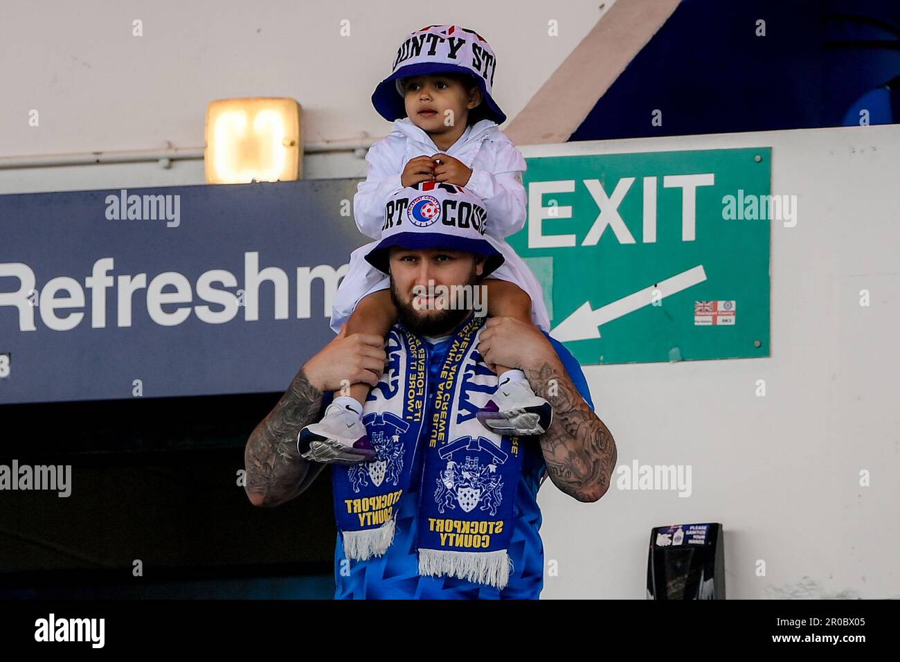 Fans arriving for the Sky Bet League 2 match Stockport County vs