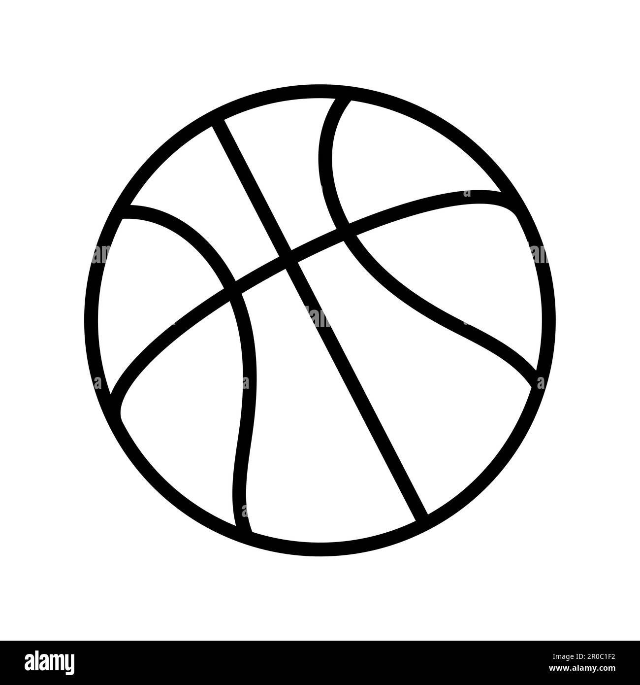 Basketball ball outline icon. Vector illustration Stock Vector Image