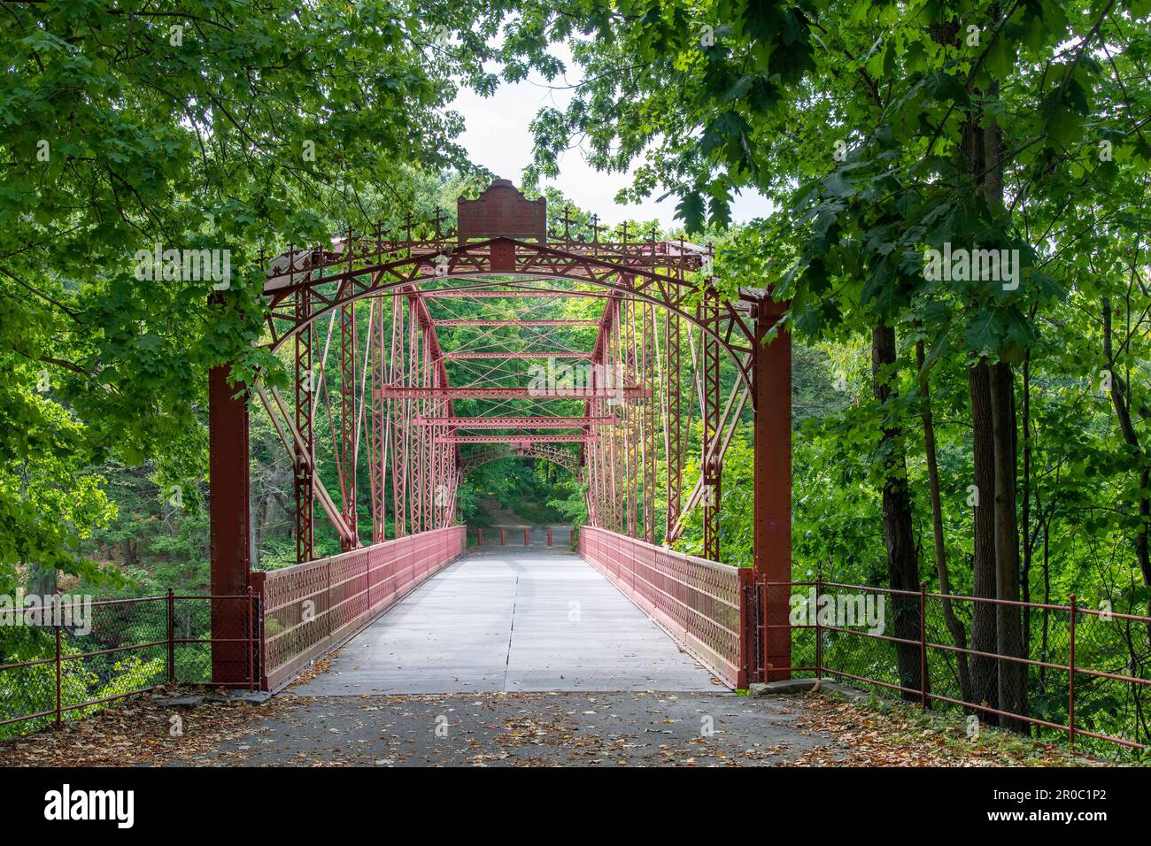 New Milford, CT, USAAugust 2022; View over the wroughtiron Lover's