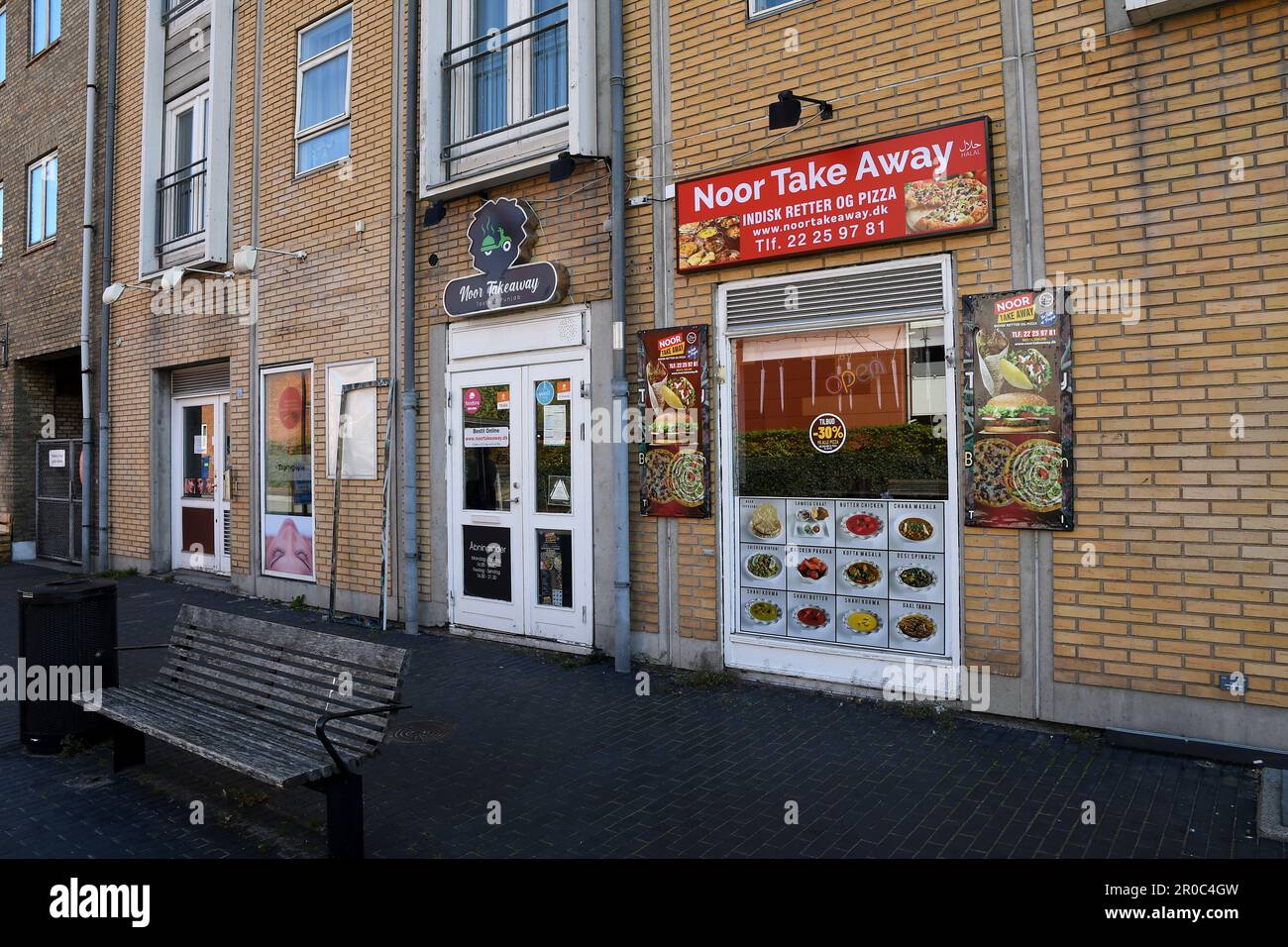 Copenhagen /Denmark/08 May 2023/ Noor take away indian dishes menu food