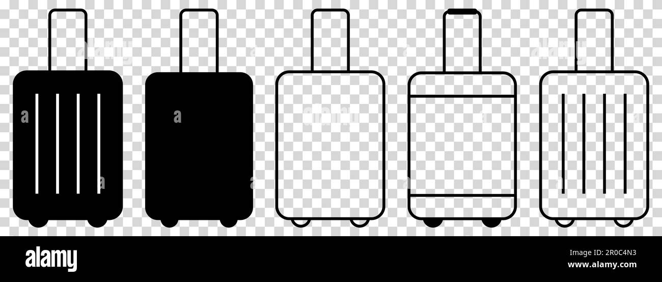 Set of baggage icons. Vacation, travel concept. Vector illustration ...