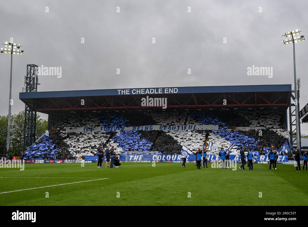 The Cheadle End banner display before the Sky Bet League 2 match