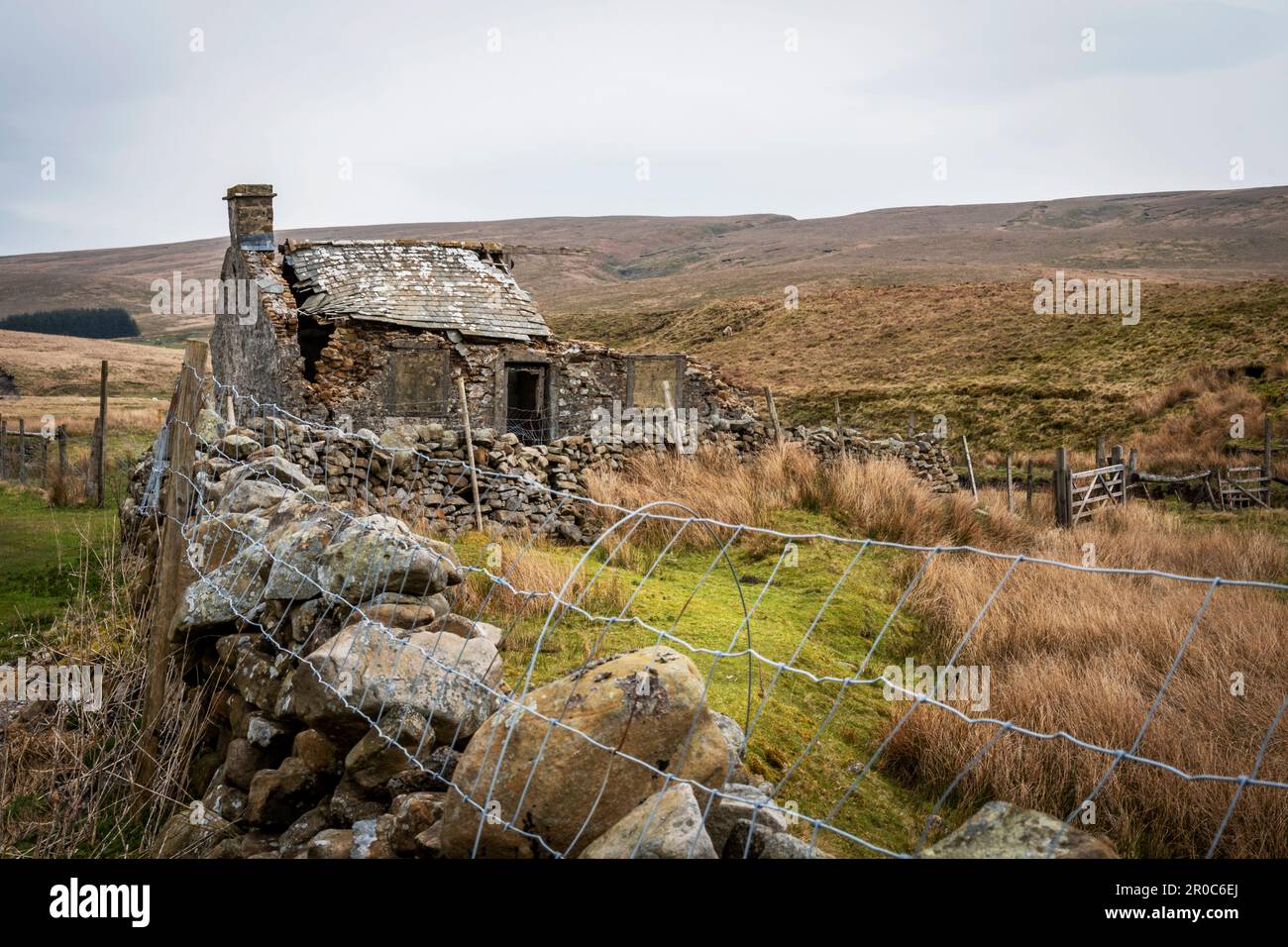 An old abandoned cottage, Yorkshire, UK Stock Photo