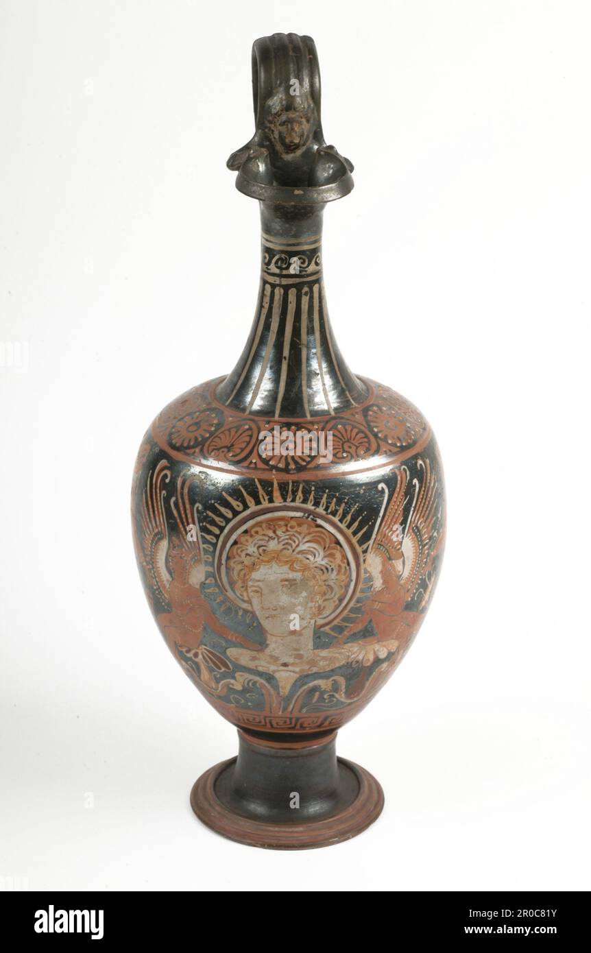 Oinochoe, 325-300 BC. From South Italy. An Ancient Greek wine jug ...