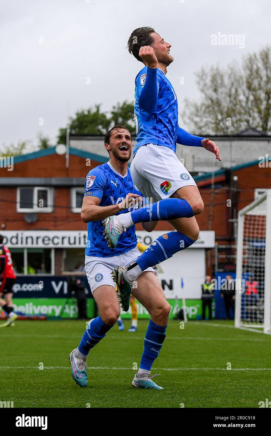 Stockport, UK. 08th May, 2023. Fraser Horsfall 6 of Stockport County