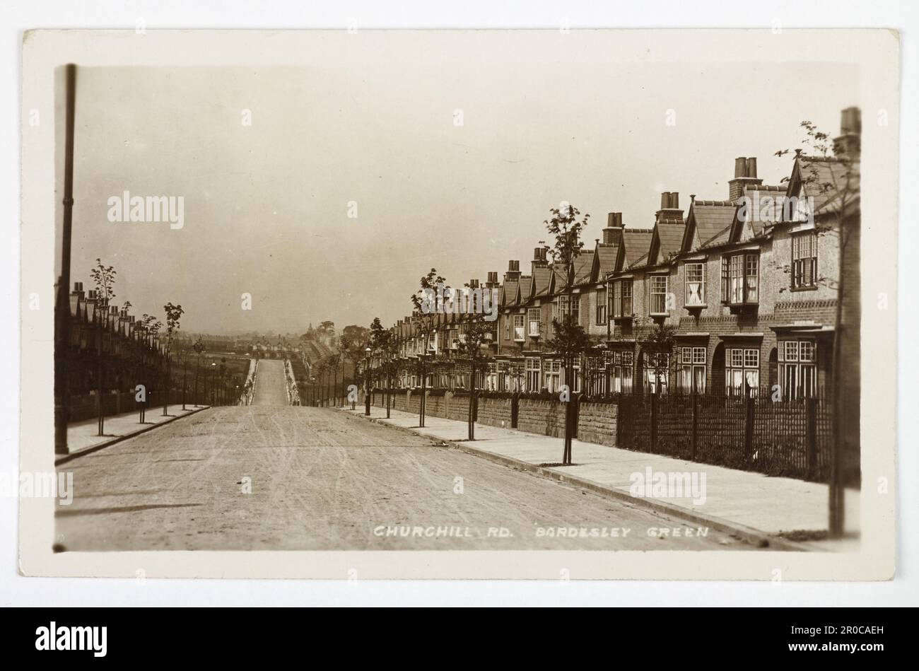 Postcard Churchill Road, Bordesley Green, Birmingham. Topographical Views Kesterton