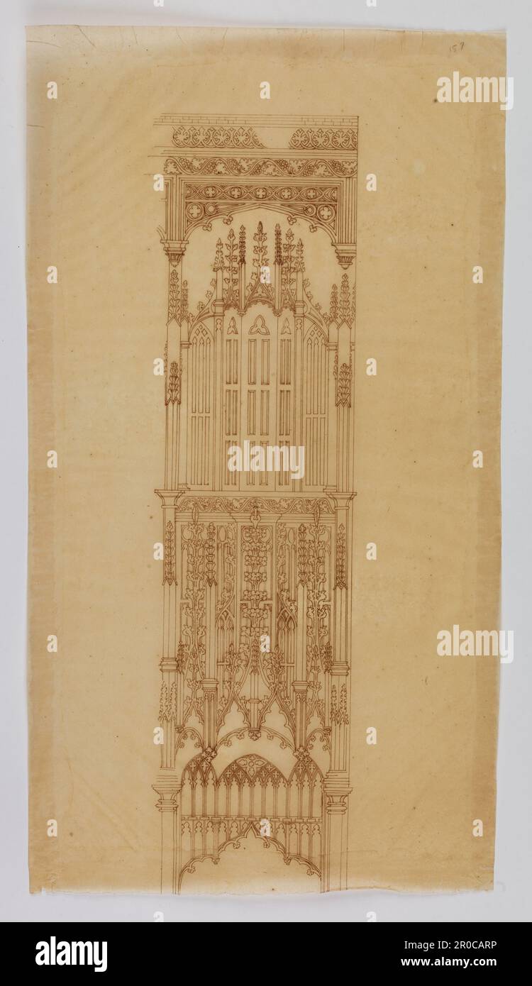 [Part 1]. Wilkinson Tracing, Design for a long, narrow Gothic choir ...