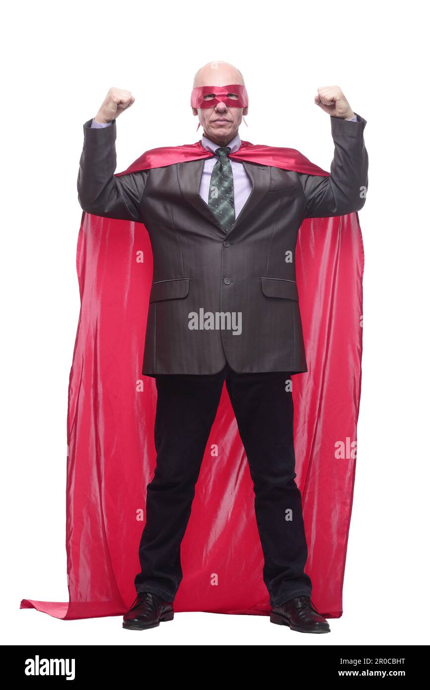 business man in a superhero mask and Cape Stock Photo - Alamy