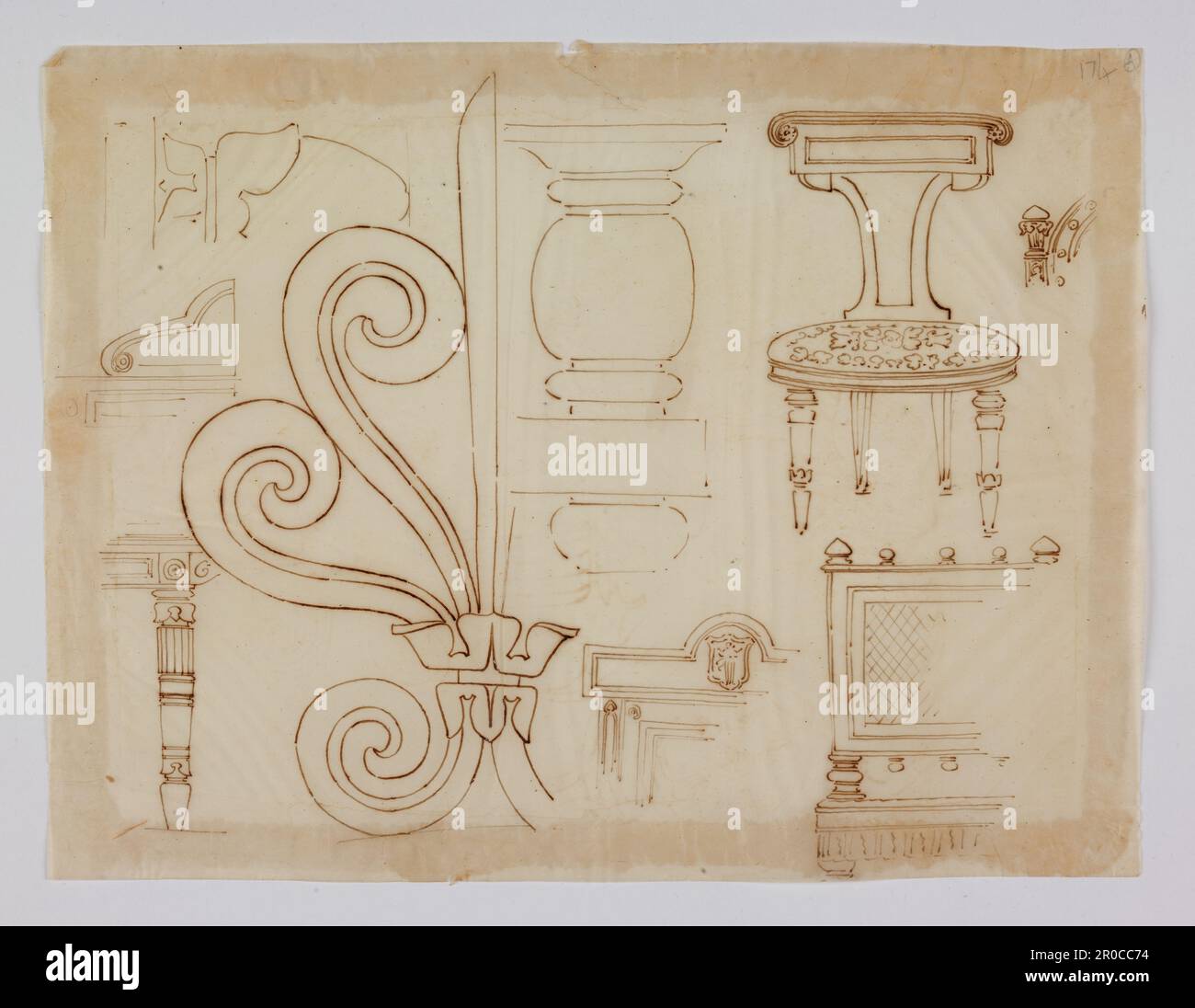 Wilkinson Tracing, Various, mostly partial, designs for furniture and