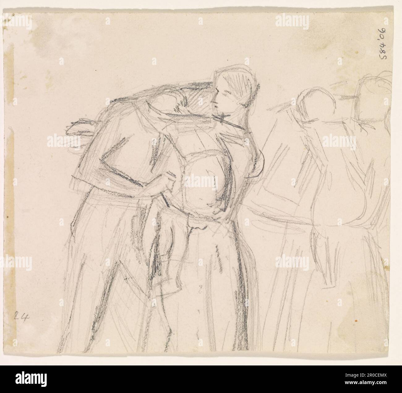 [Verso - Reverse]. The Proscribed Royalist 1651 - Puritan Girl visiting ...