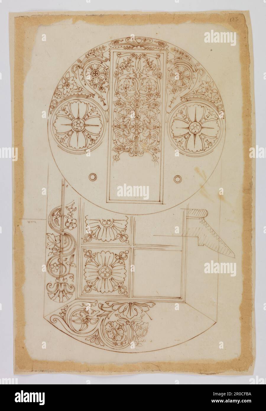 Wilkinson Tracing, Two partial designs for inlaid decoration for