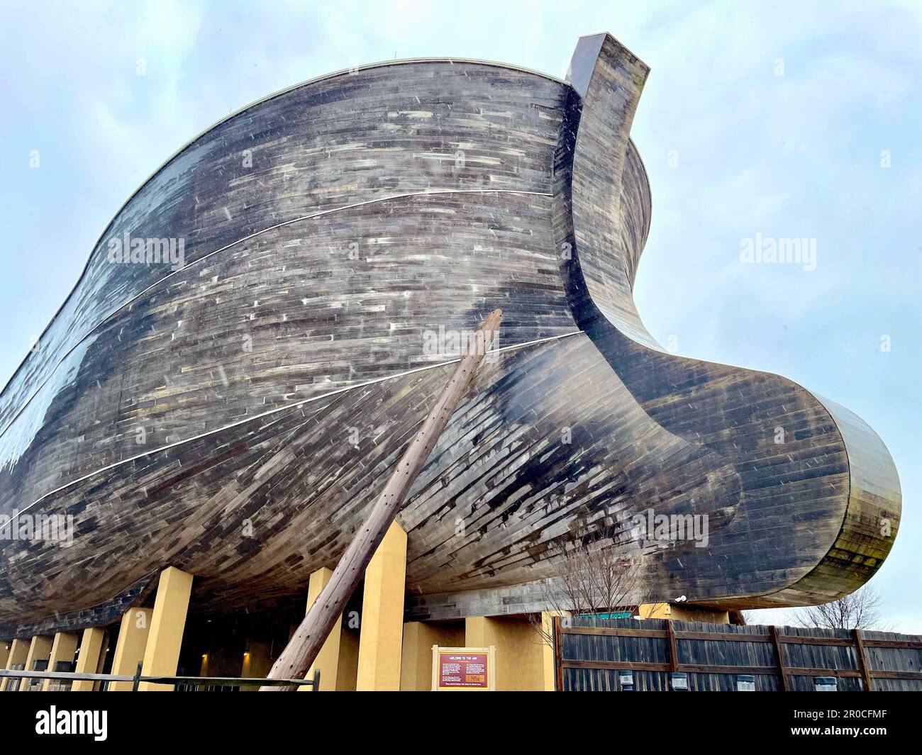 The 'Ark Encounter' is a popular tourist attraction in Williamson, Kentucky (USA) centered on the story of Noah and Biblical creationism. Stock Photo