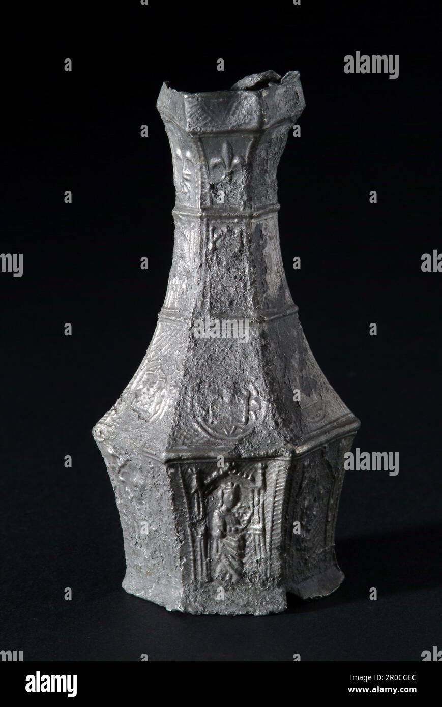 Tin Communion Cruet. Found at Weoley Castle, Birmingham, a Birmingham