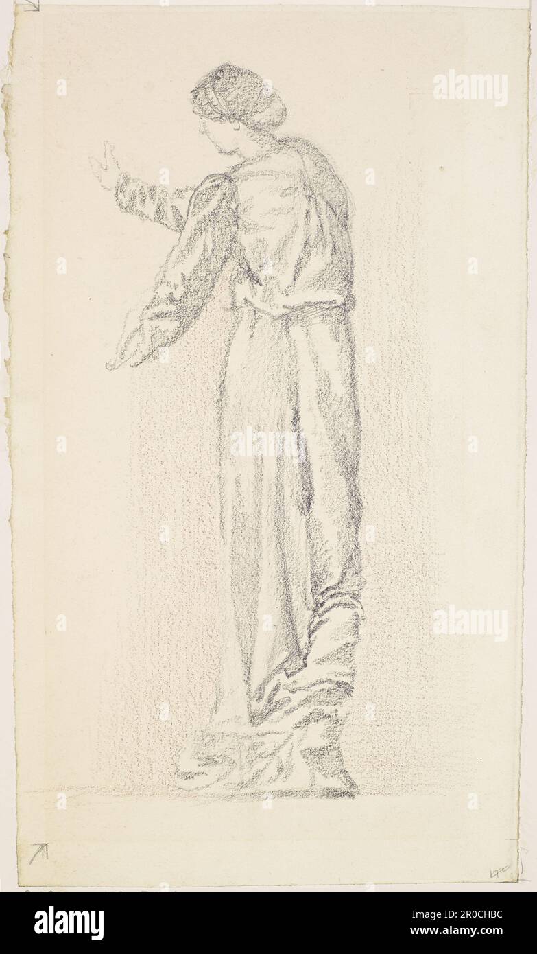 The Garland Weavers - Drapery Study, 1866-1867. Artist: Edward Burne-Jones Stock Photo