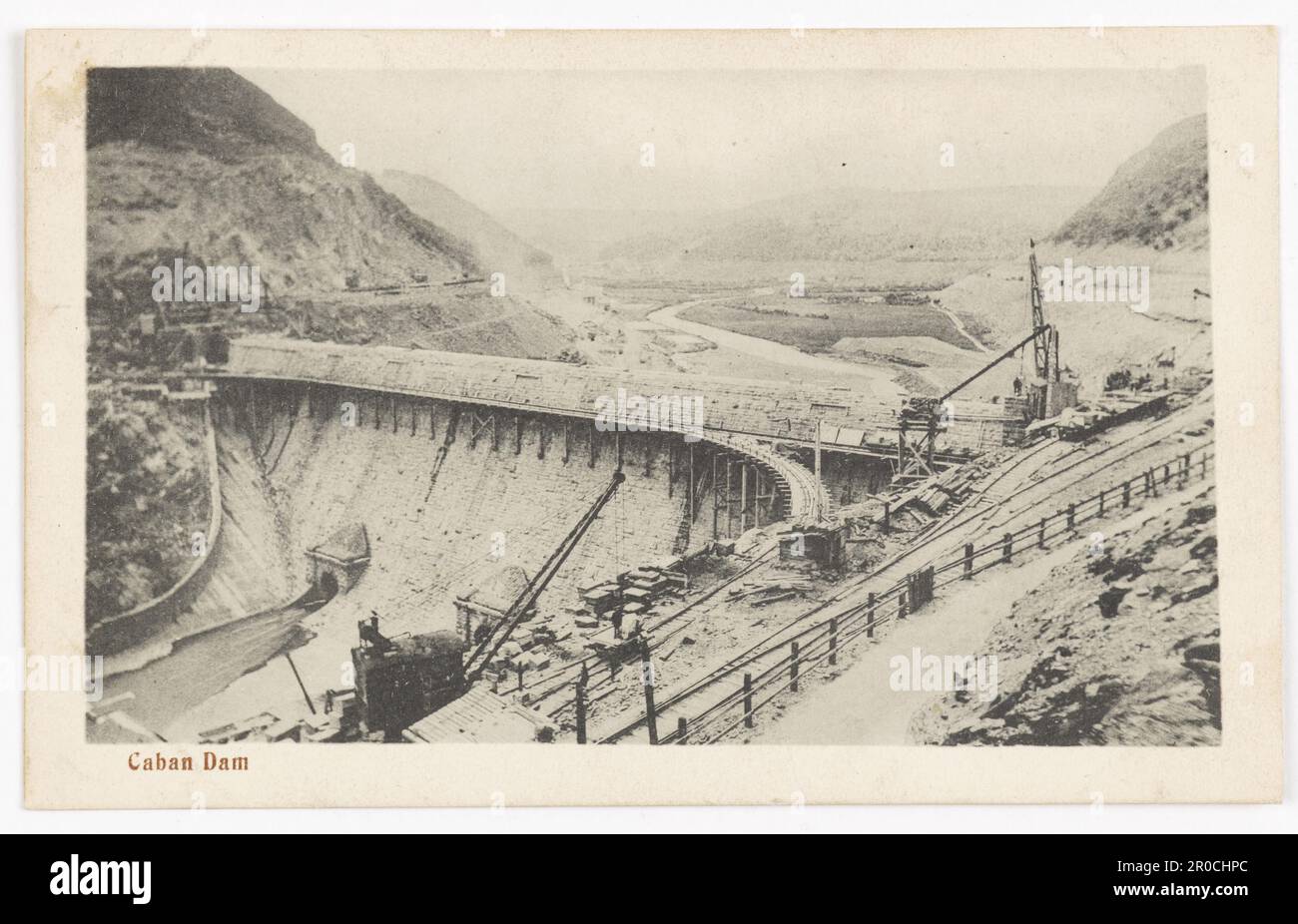 Postcard Caban Dam Birmingham Water Supply. Topographical Views