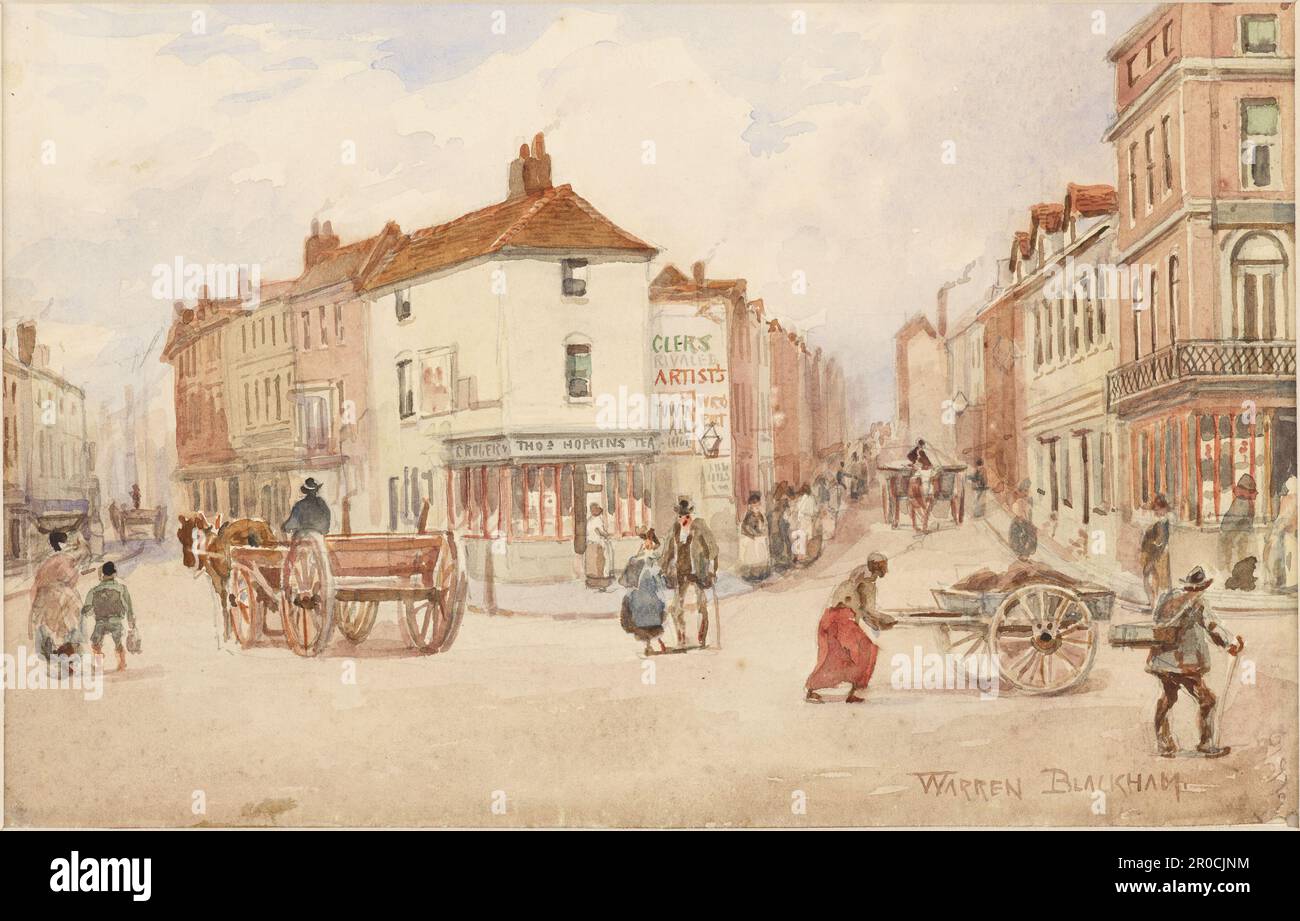 Topographical view of Birmingham.Watercolour. View of Junction of