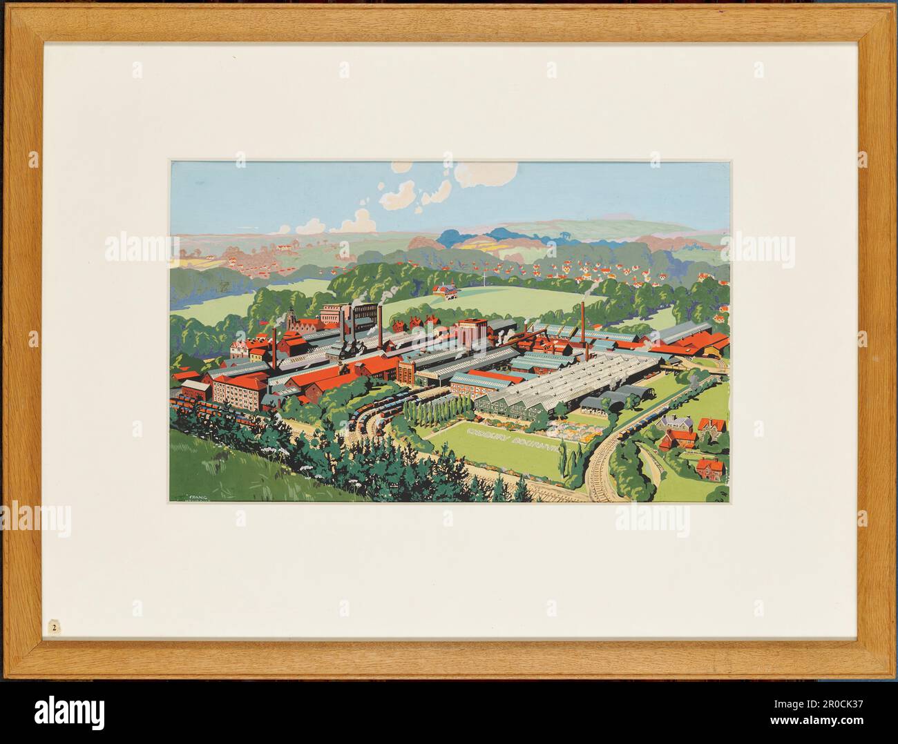 Aerial View Of Cadbury s Bournville 1930 50 Artist Frank Newbould d Aerial View Of Cadbury s Bournville 1930 50 Artist Frank Newbould d