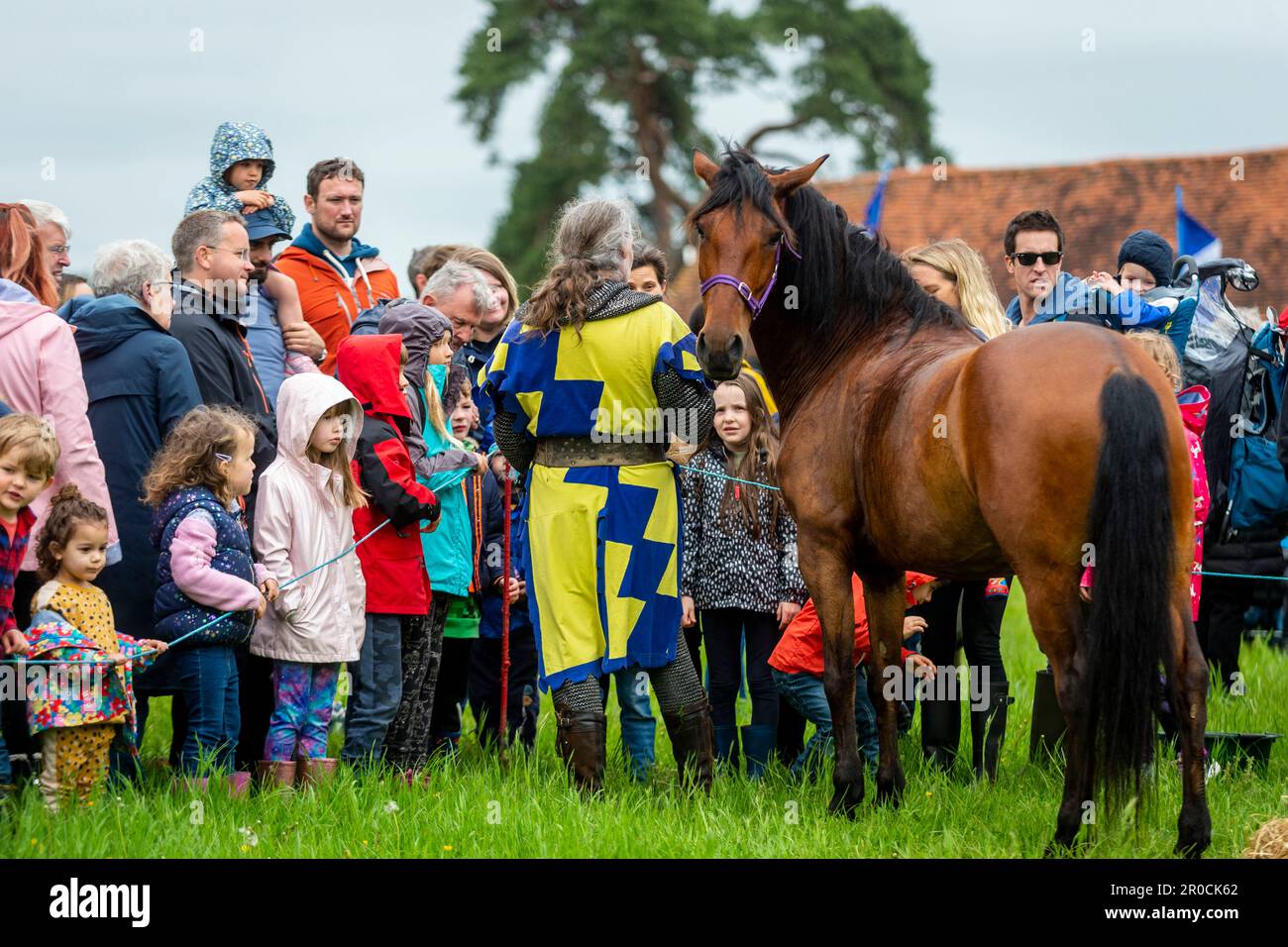 Chalfont, UK. 8 May 2023. Visitors meet a re enactor as an armoured