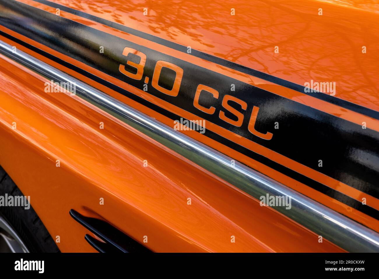 1973 BMW E9 3.0 CSL, on display at the April Scramble held at the