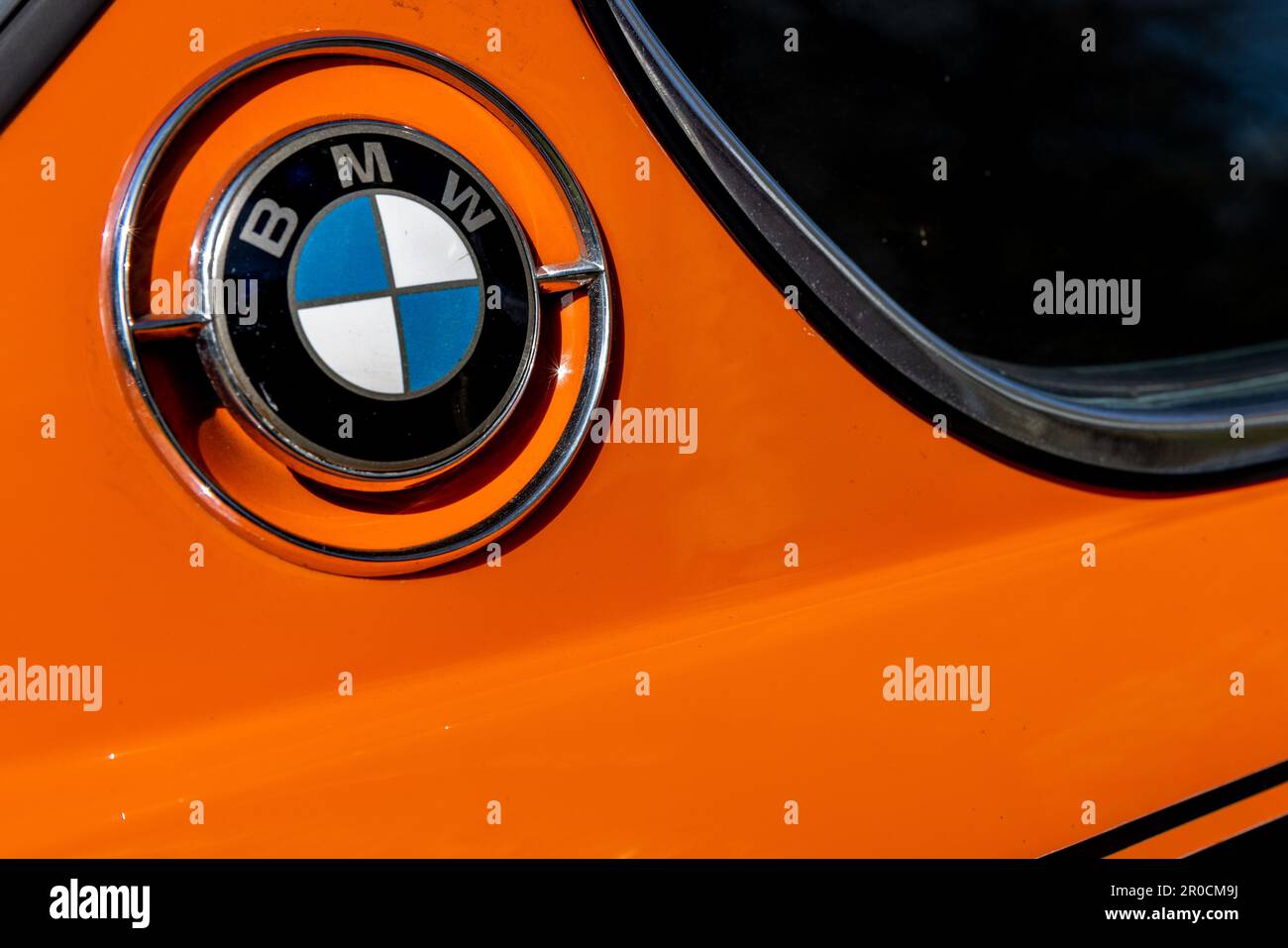 1973 BMW E9 3.0 CSL, on display at the April Scramble held at the