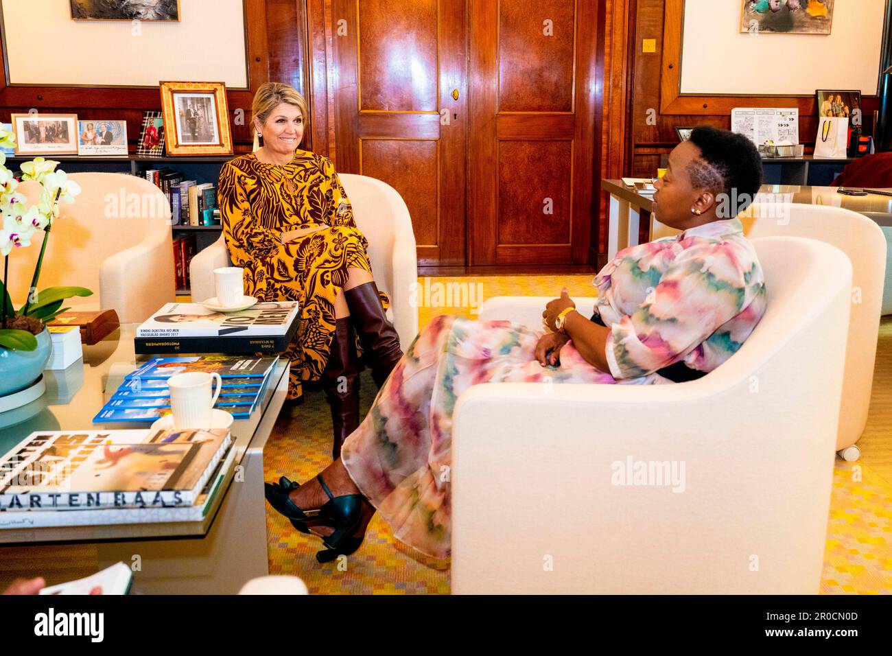Queen Maxima of the Netherlands and Mrs. Rachel Ruto at Palace ...