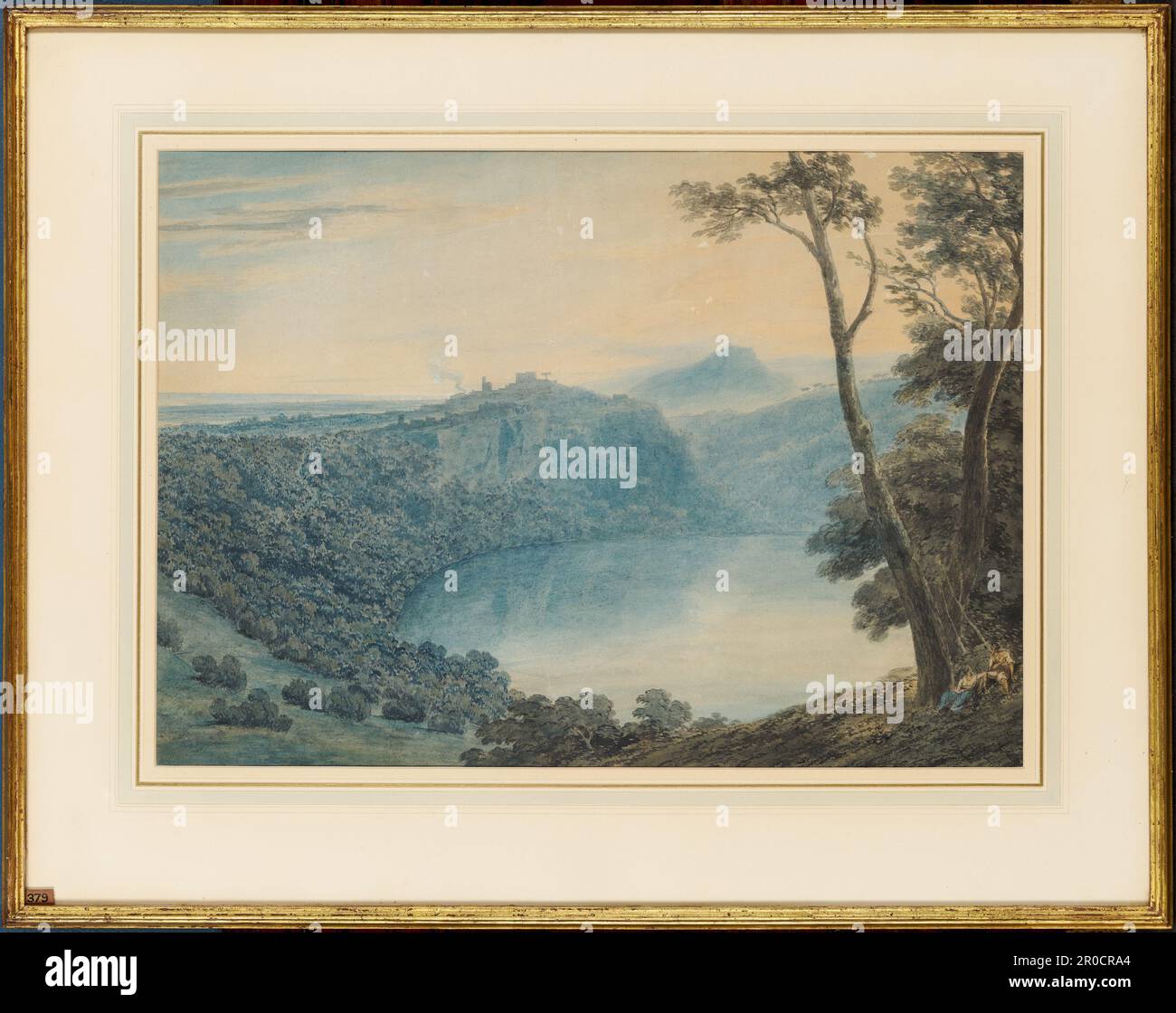 Lake Nemi And Town Of Genzano, 1779. John Robert Cozens Stock Photo