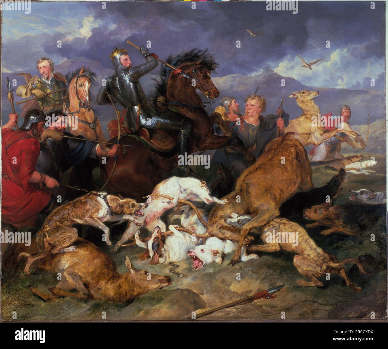 The Hunting of Chevy Chase, 1826. Artist: Sir Edwin Landseer Stock Photo