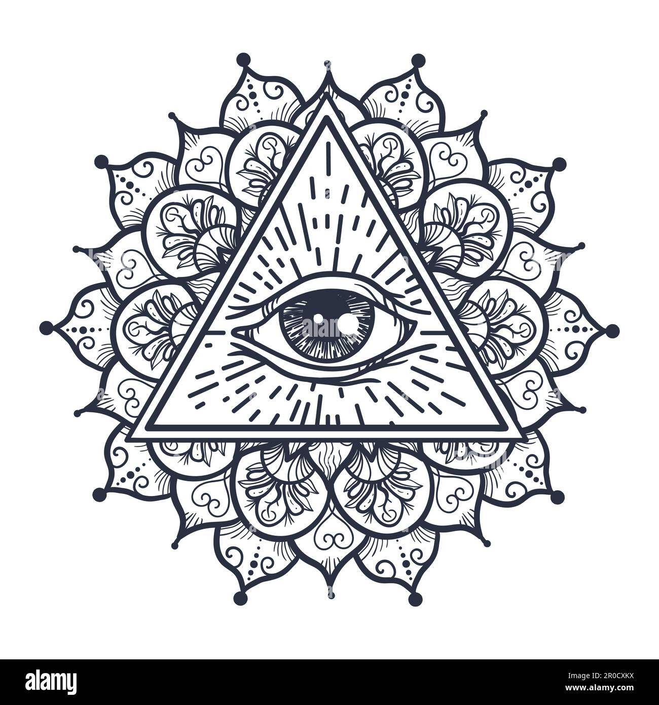 Allseeing Eye Tattoo In Triangle Pyramid Vector Sign Alchemy Geometry  Vector, Sign, Alchemy, Geometry PNG and Vector with Transparent Background  for Free Download
