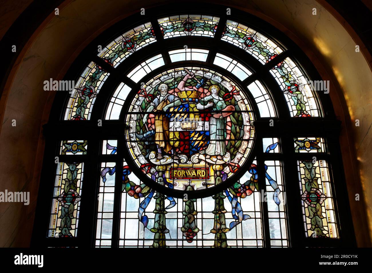 2011. Birmingham Museum and Art Gallery, Chamberlain Square, Birmingham, UK.. Stained glass