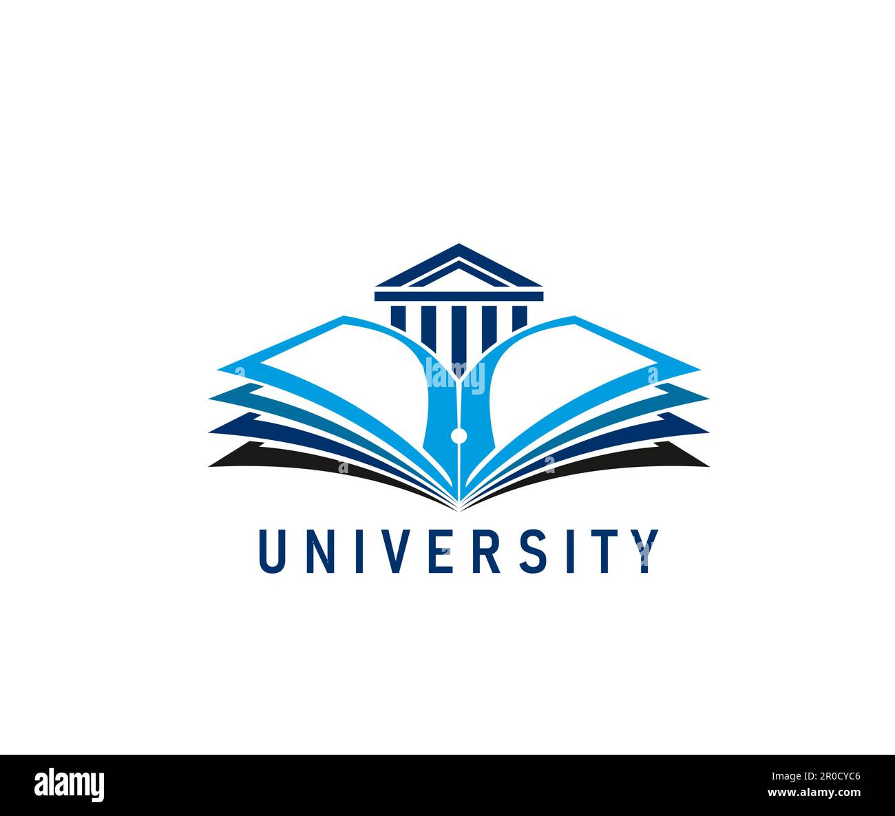 University education book icon. Library dictionary, textbook vector