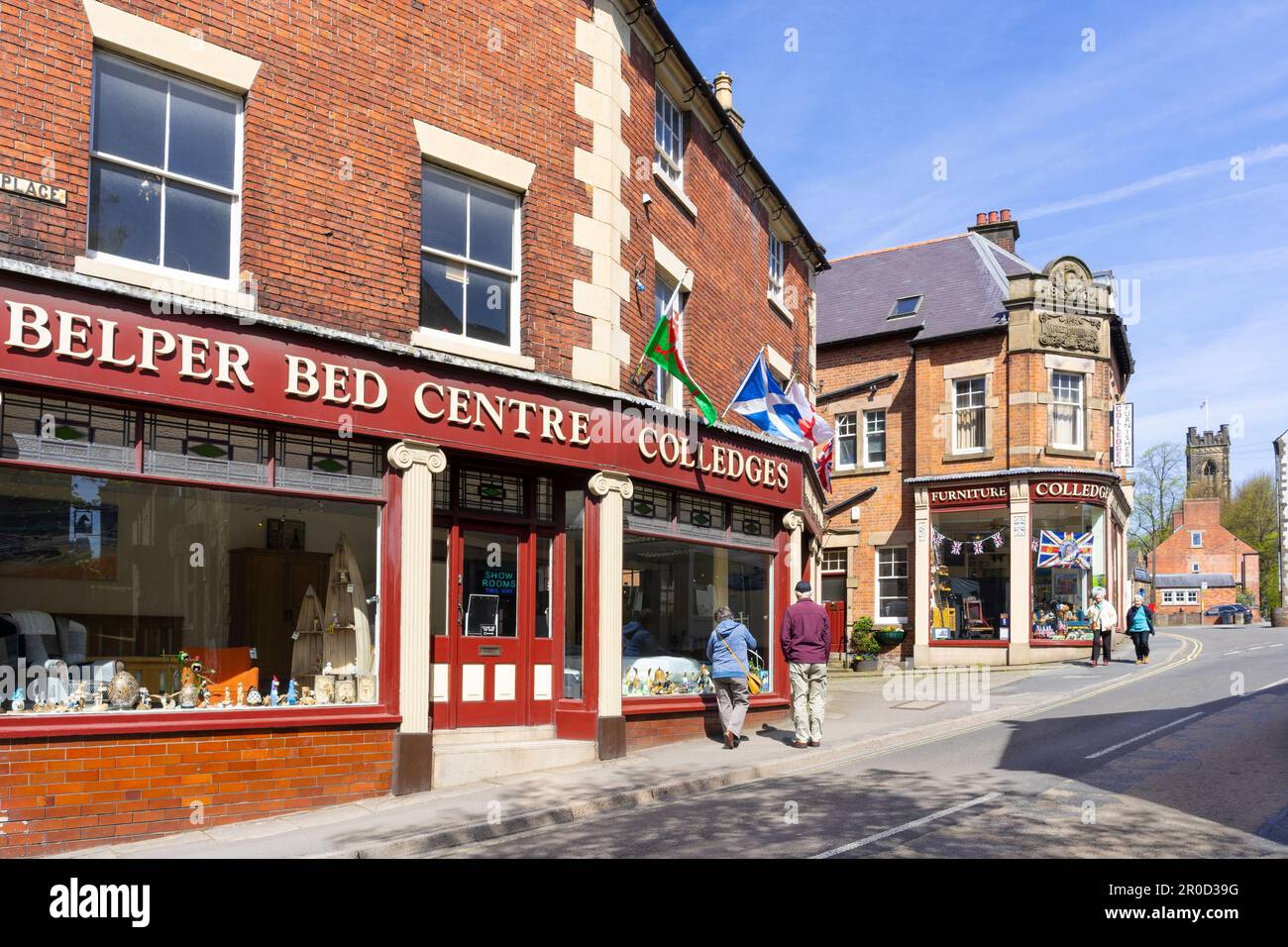 Belper Derbyshire, Colledges Furnishers and Belper Bed Centre Market