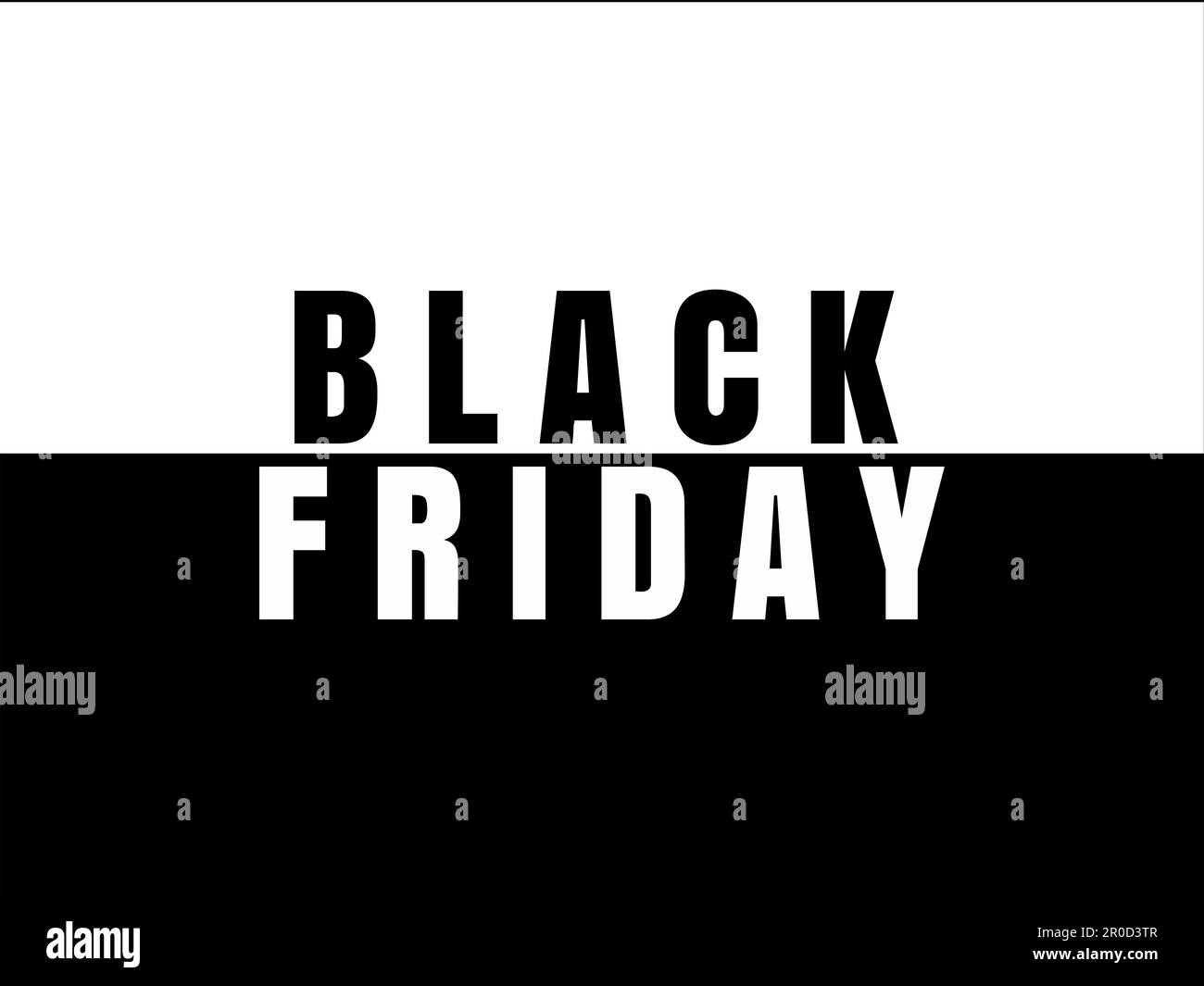 This stock photo features a black background with white text reading 'Black Friday' Stock Photo