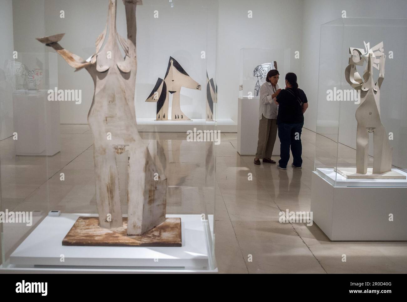 Sculptures seen during the presentation of the new exhibition "Picasso