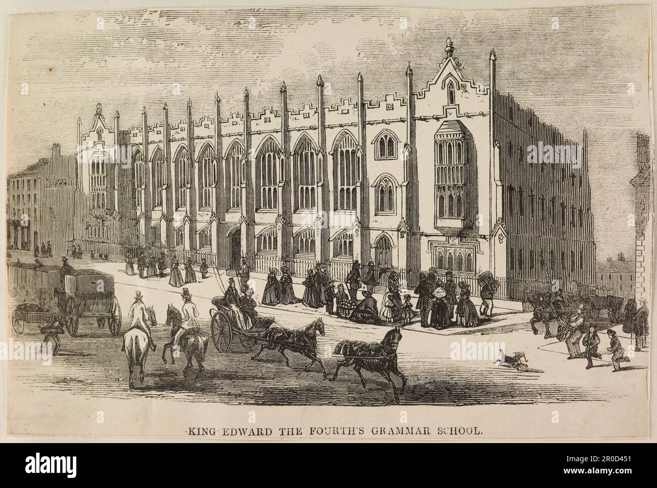 Engraving. King Edward's Grammar School, Birmingham. Wilkinson
