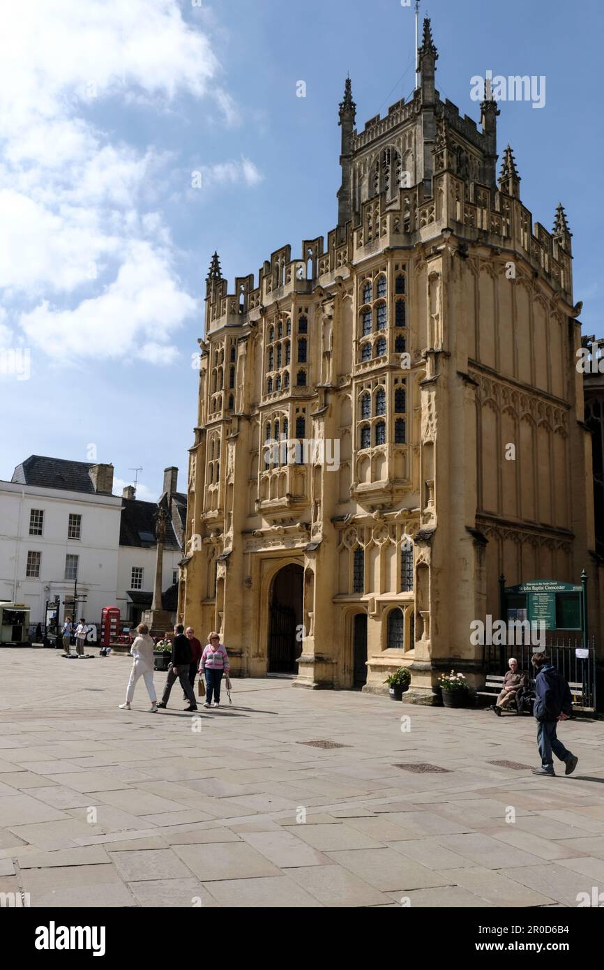 Around Cirencester a small town in the Cotswolds UK. St John the Baptist church. Stock Photo