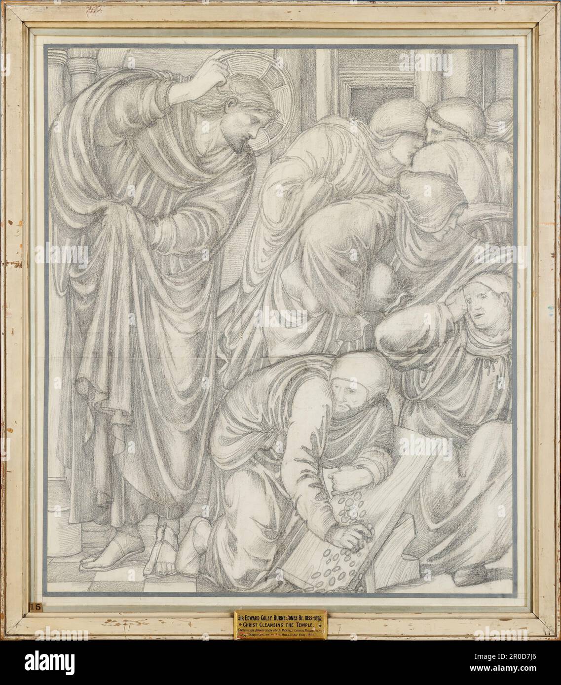 Christ Cleansing the Temple, 1876-78. Sir Edward Burne-Jones (d.1898).  Design for St Michael and All Angels, Torquay, Devon Stock Photo