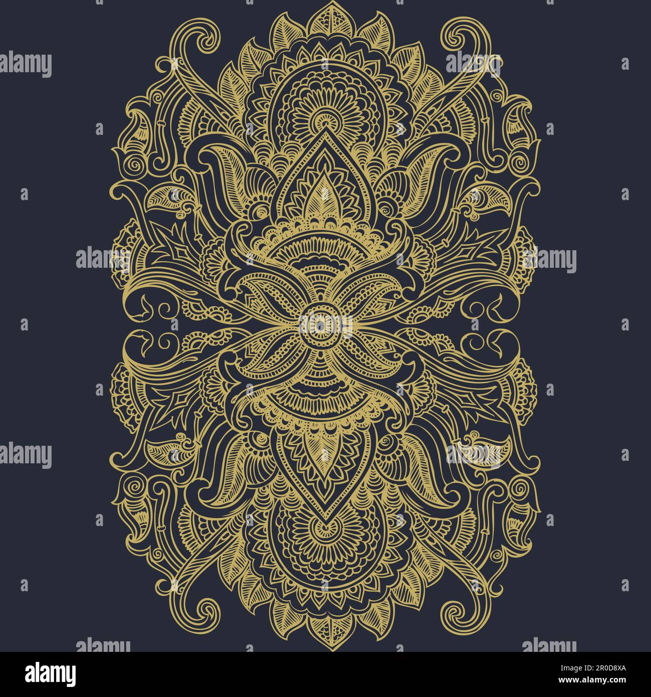 Gold red floral border design hi-res stock photography and images - Alamy