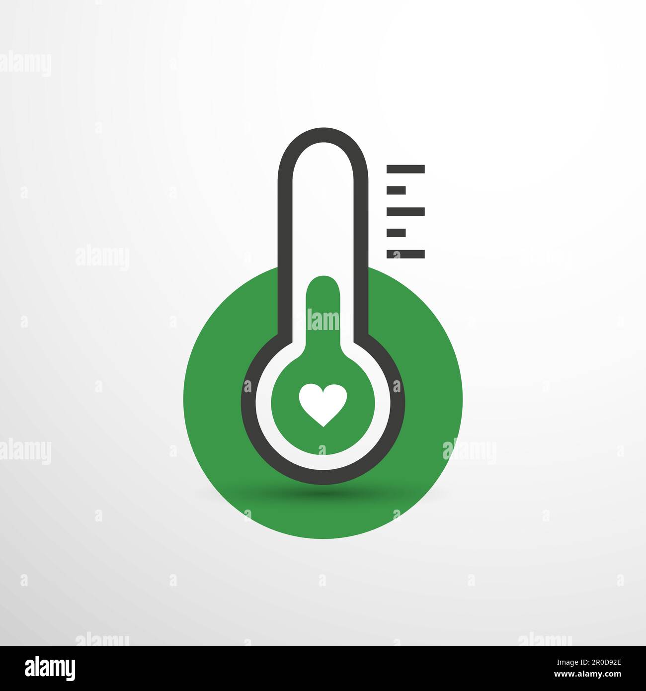 Global Warming, Ecological Problems and Solutions - Thermometer Icon Design Concept Stock Vector