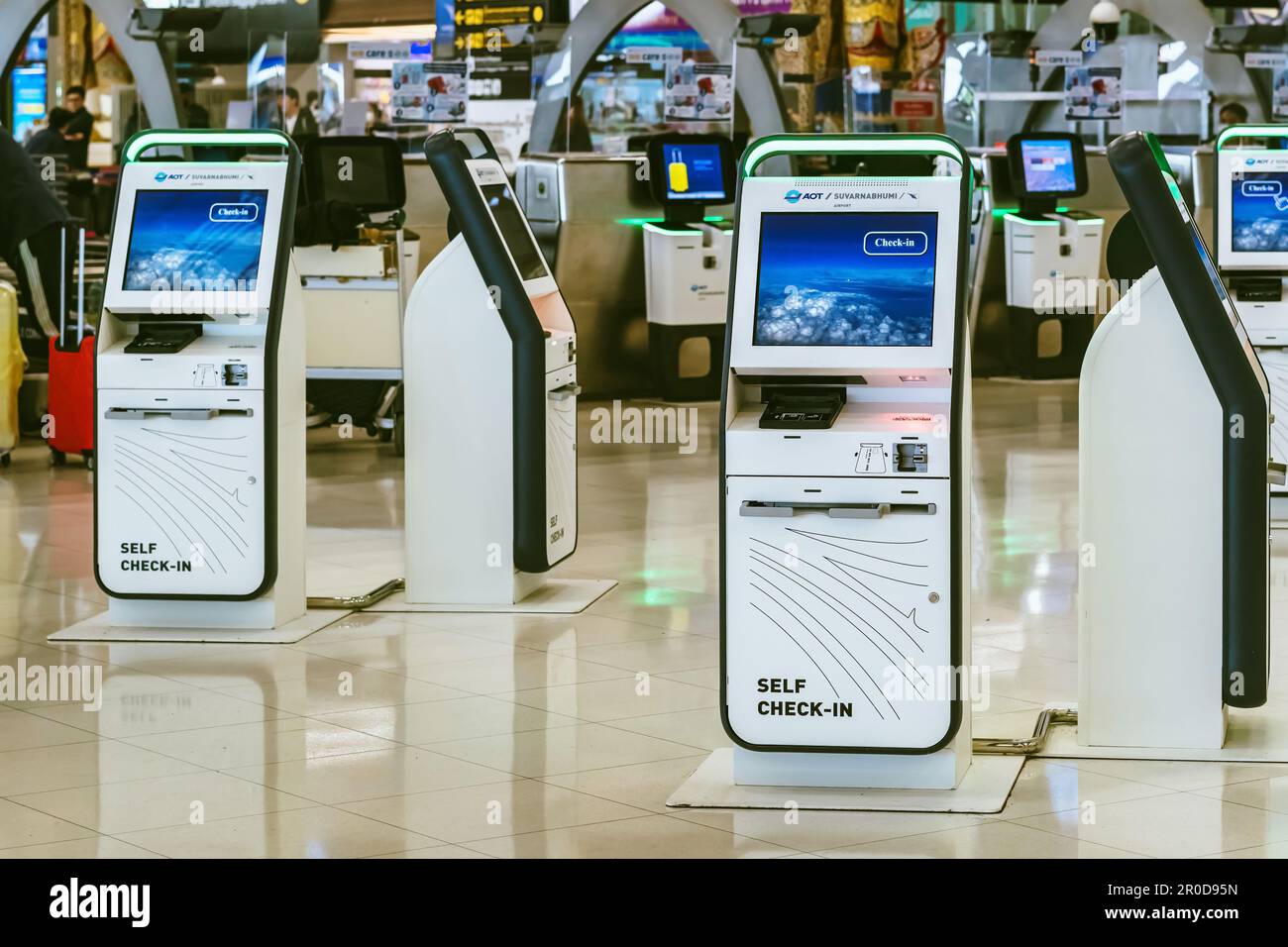 BANGKOK-THAILAND, FEBRUARY 20,2023 : Automated self check-in or self ...