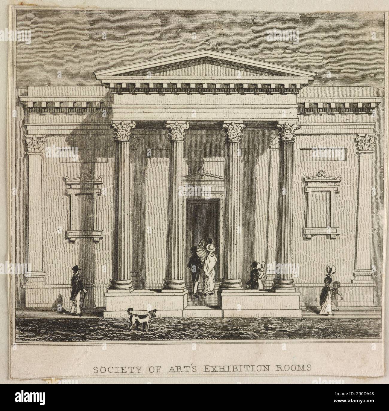 Engraving. Birmingham Society of Arts, New Street. Wilkinson