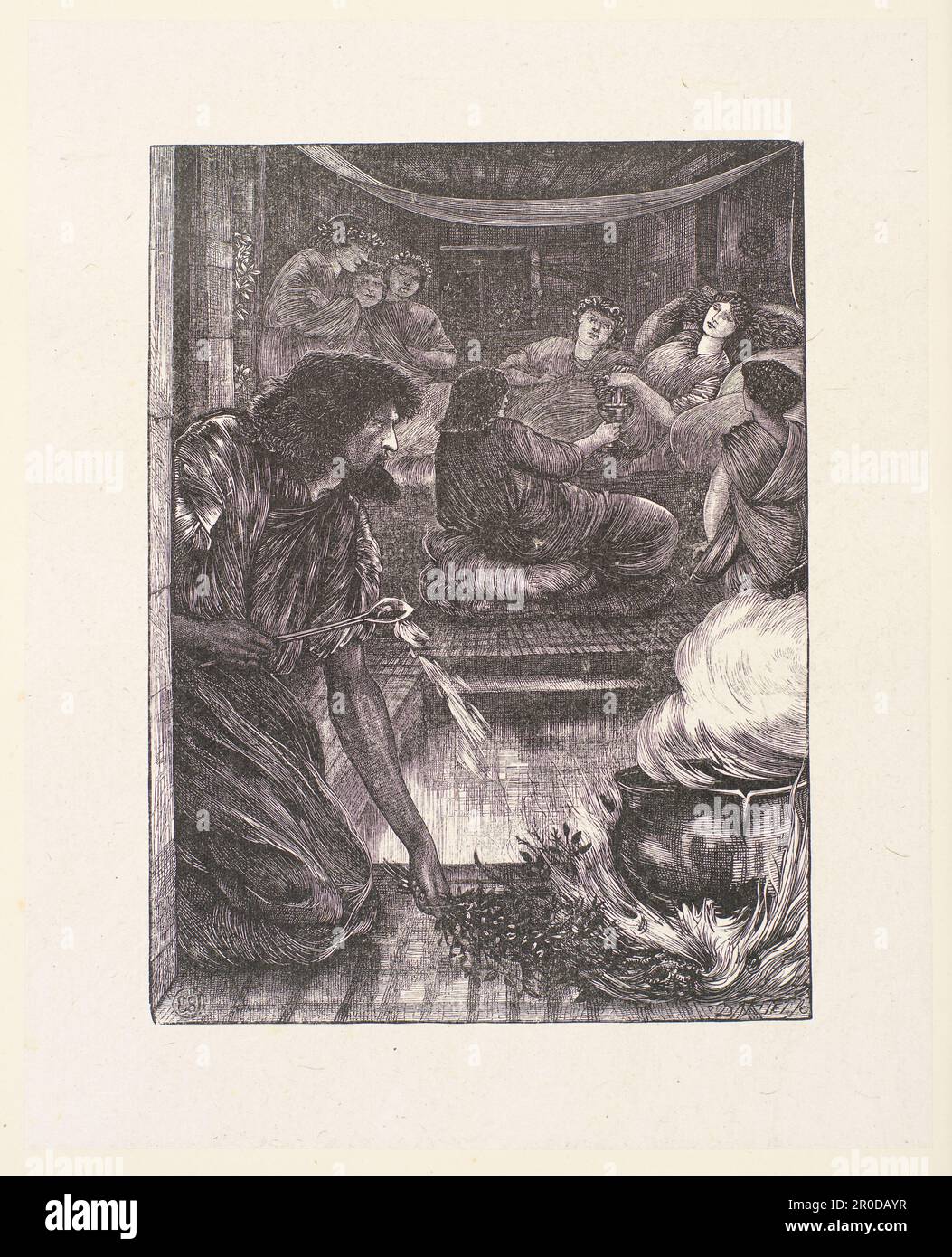Dalziels' Bible GalleryEzekiel and the Boiling Pot, 1863. Artist Sir Edward BurneJones